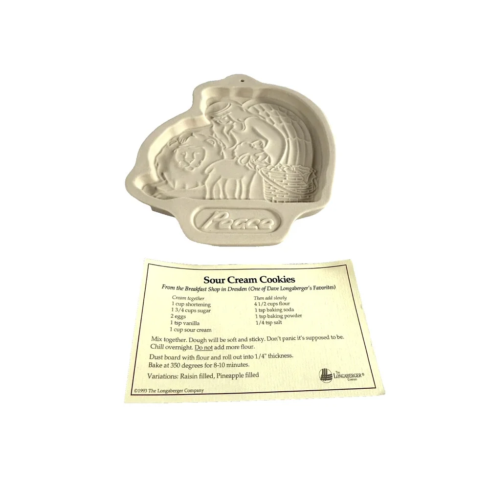 1993 Longaberger Pottery Peace Angel Series Cookie Mold‎